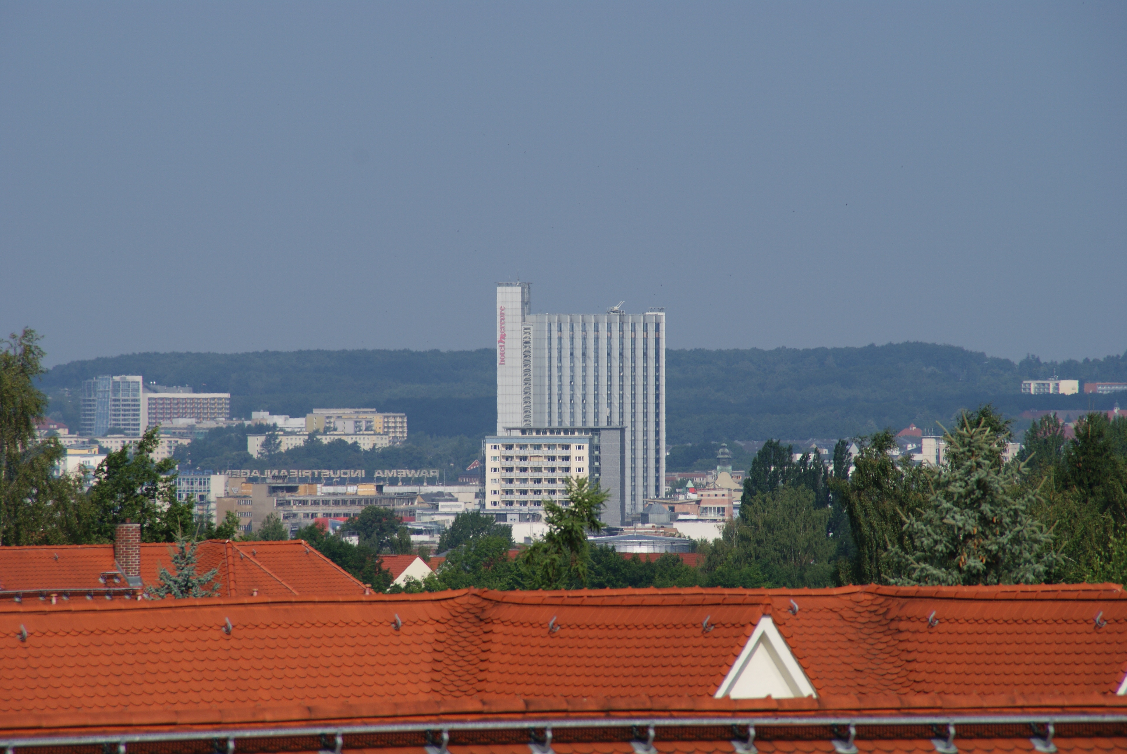 Blick von der Gartenstadt über Chemnitz